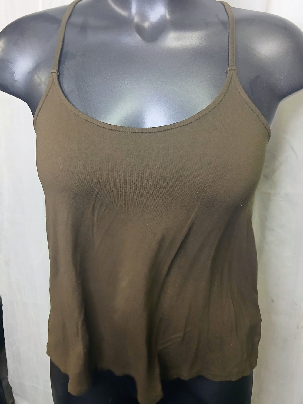 Women’s Olive Brown Spaghetti Strap Tank Top
